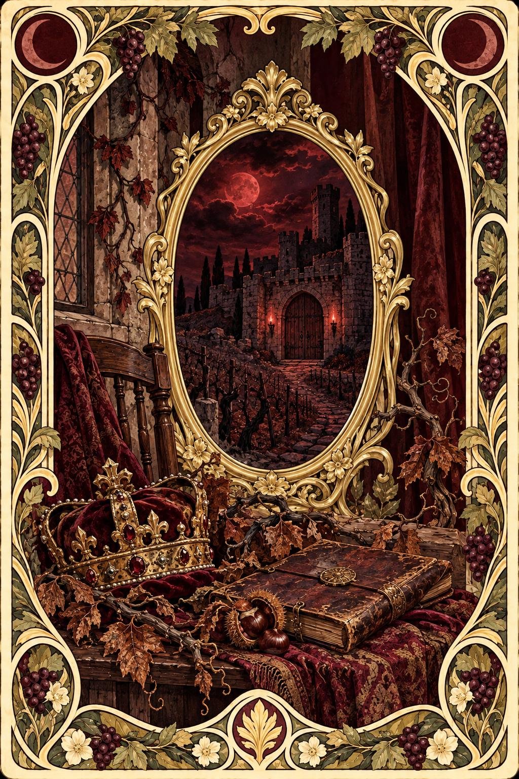 死神のマルーン。中央の鏡に色が映る絵