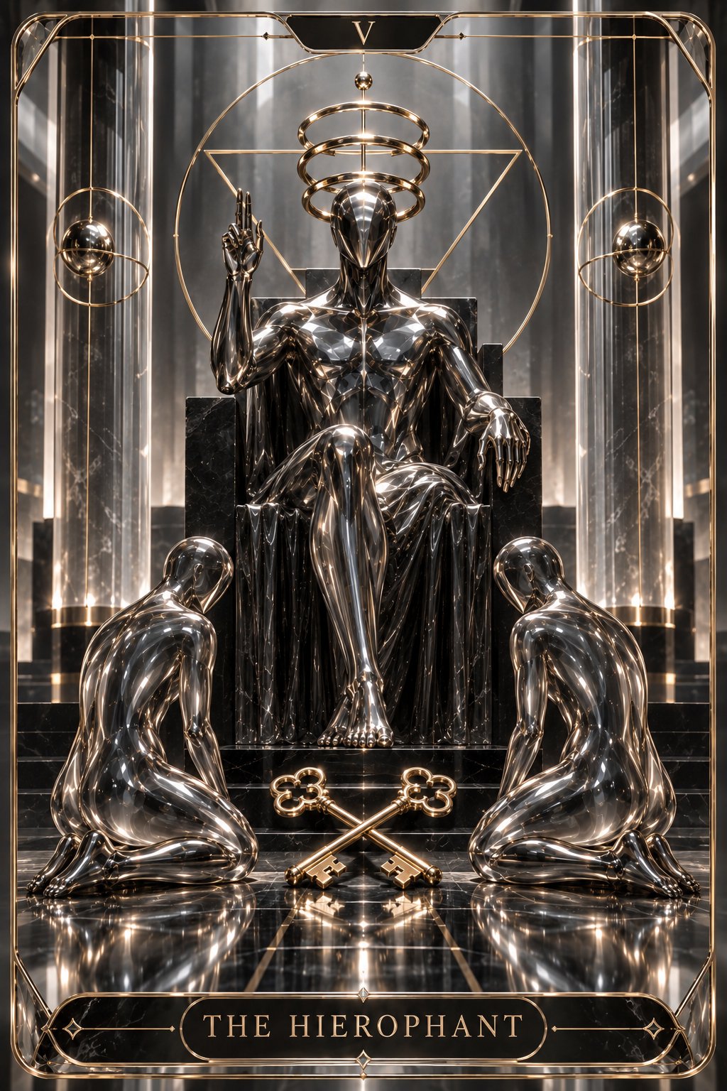 ガラス・クローム彫刻の法王
