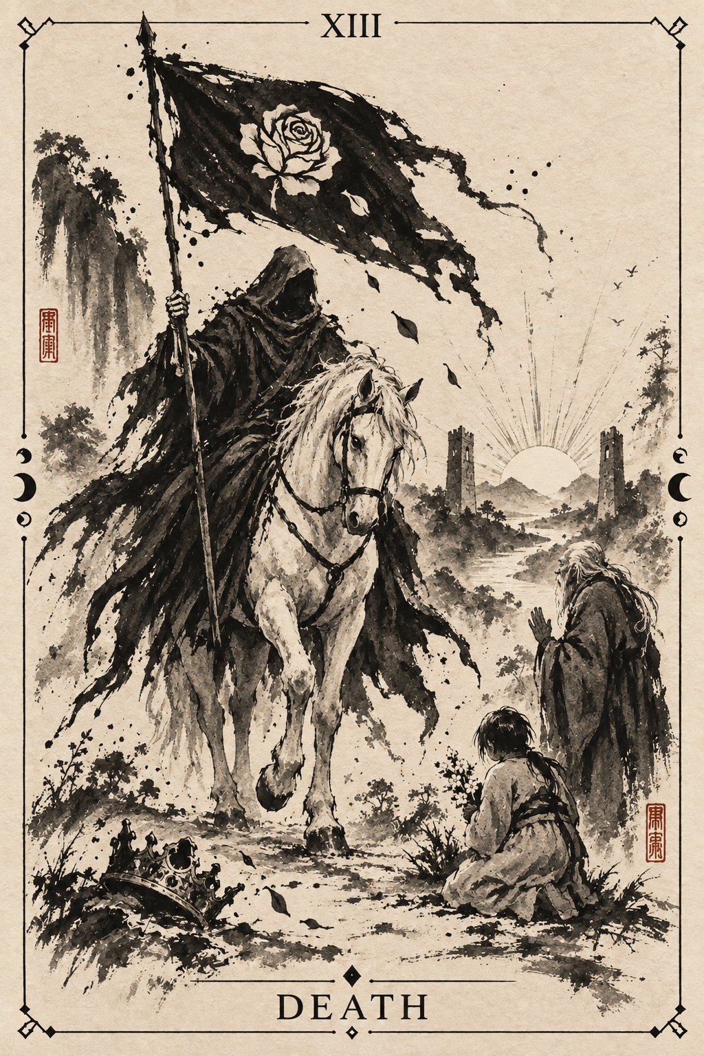 水墨画の死神