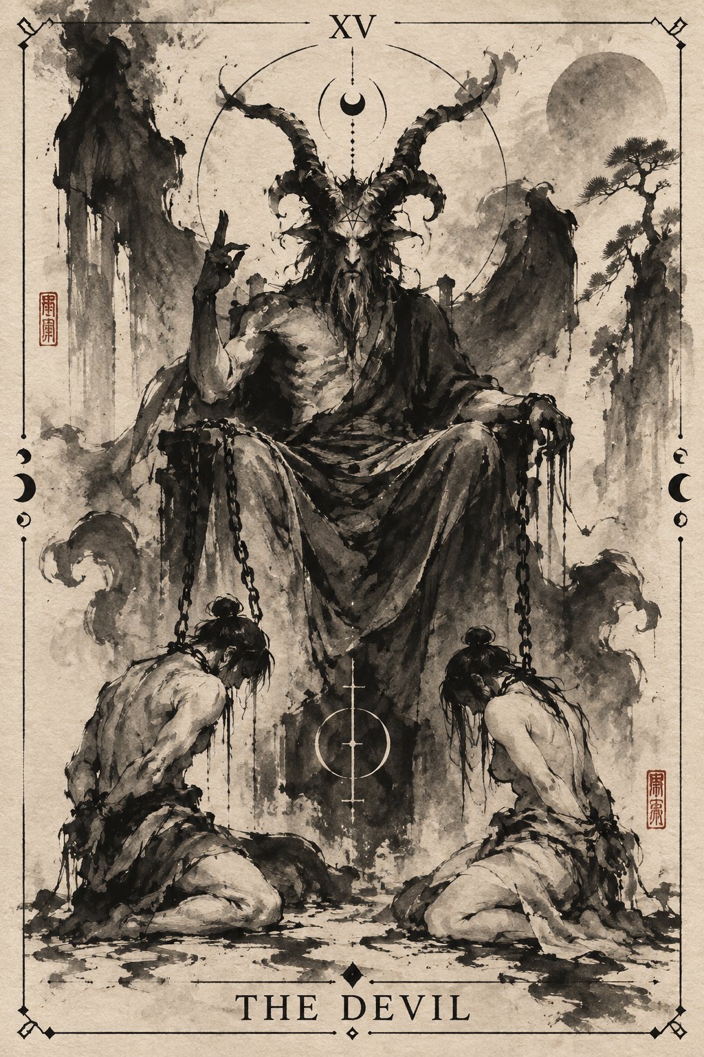 水墨画の悪魔