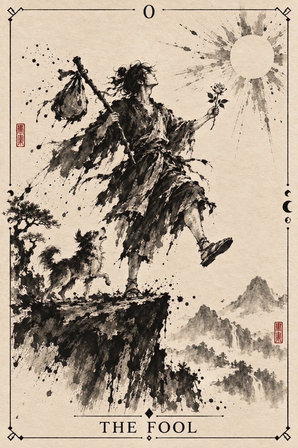 水墨画の愚者