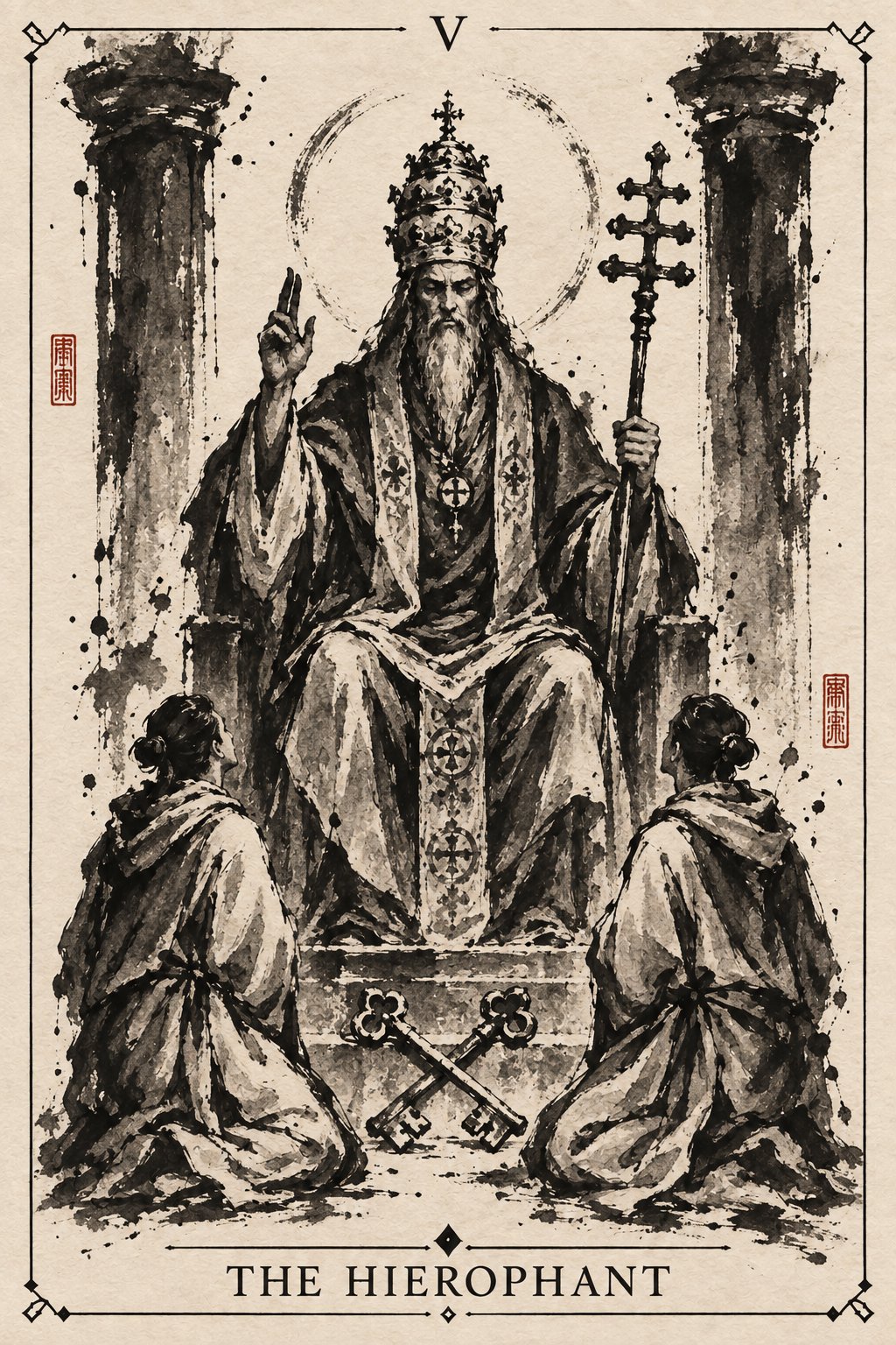 水墨画の法王