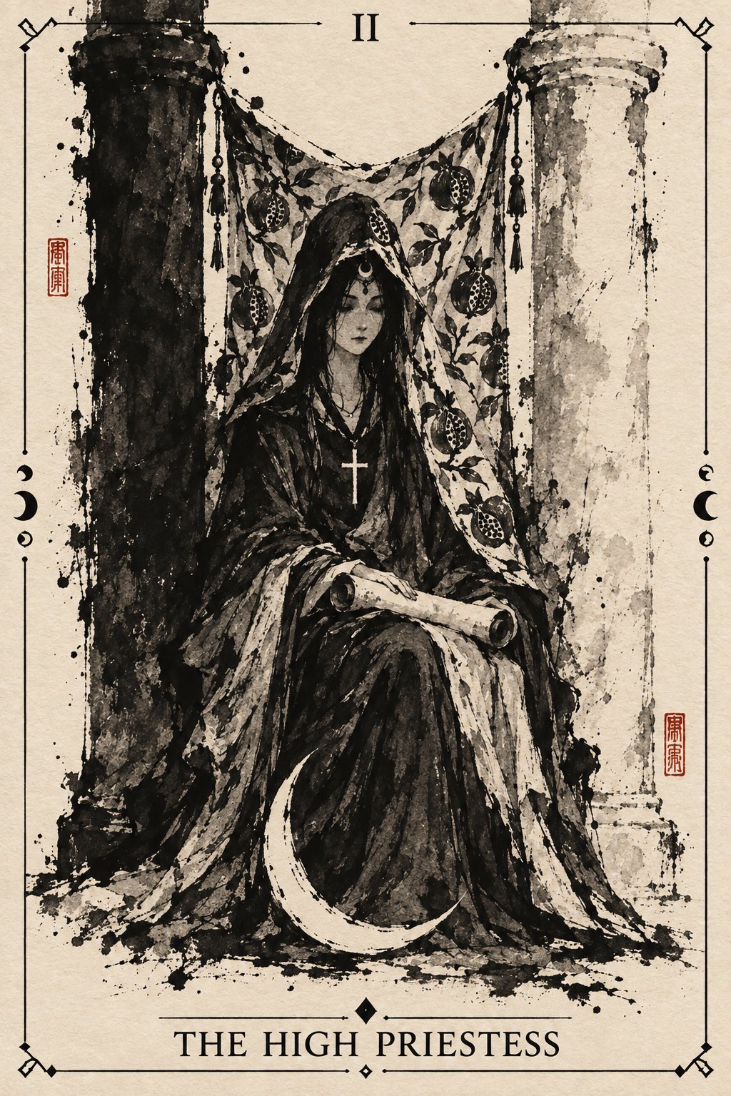 水墨画の女教皇
