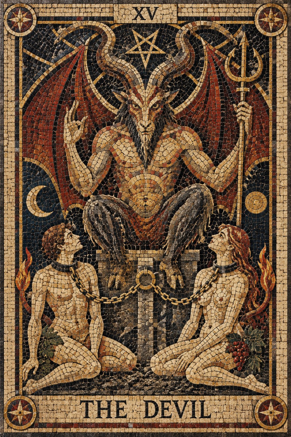タイルのモザイクの悪魔