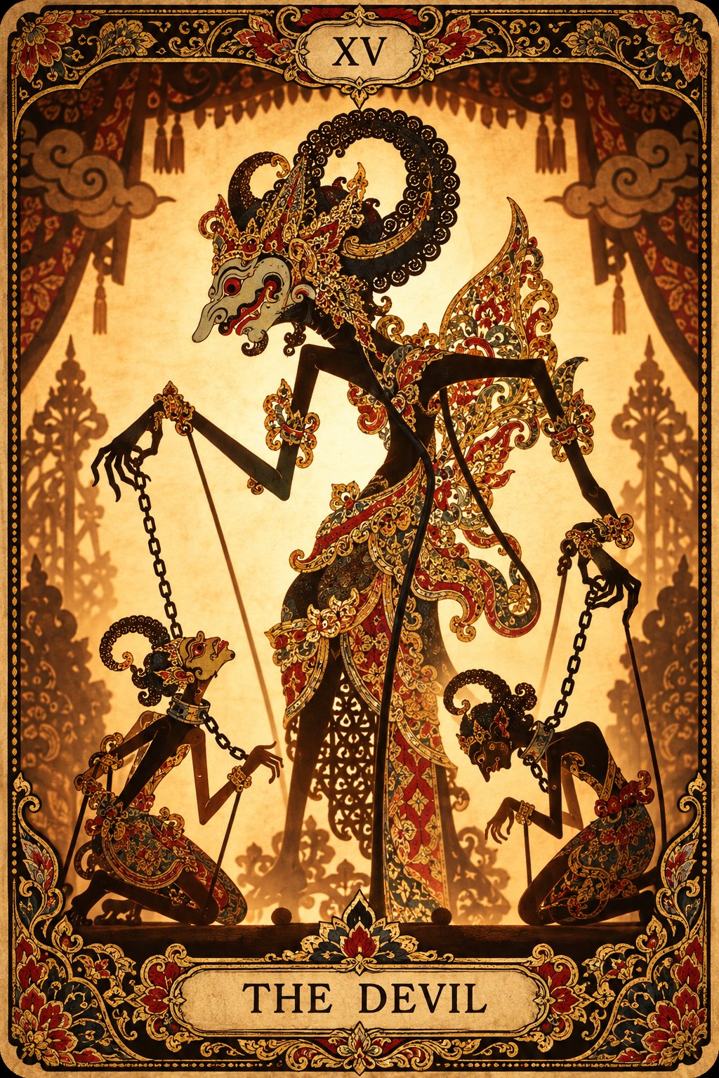 インドネシアの影絵の悪魔