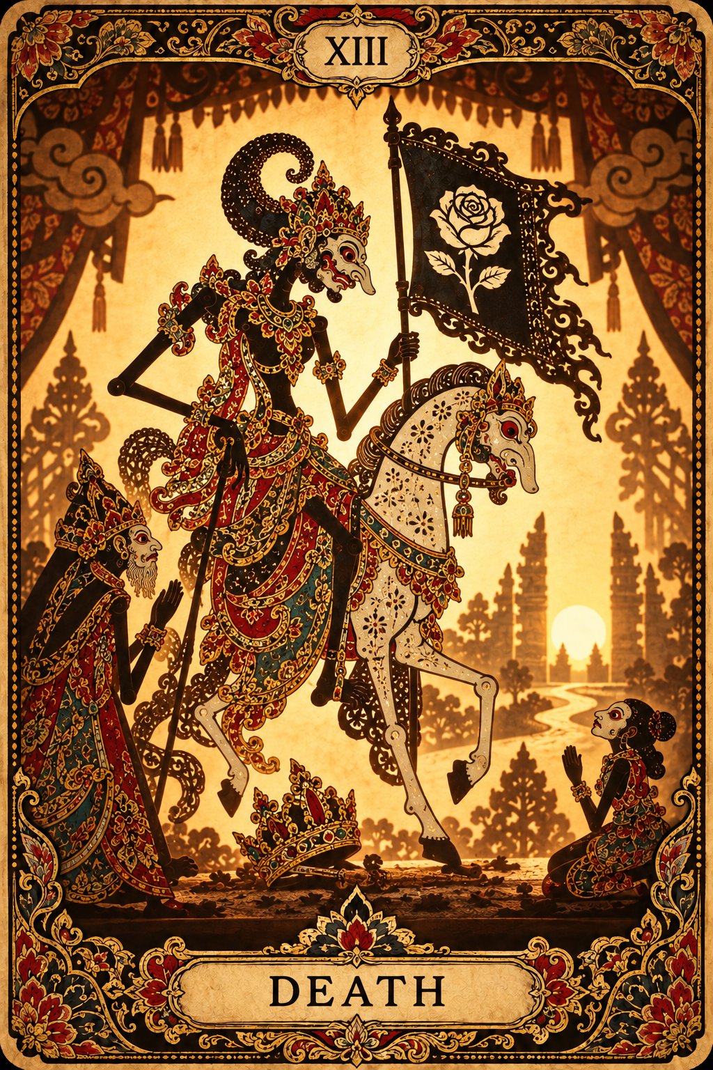 インドネシアの影絵の死神