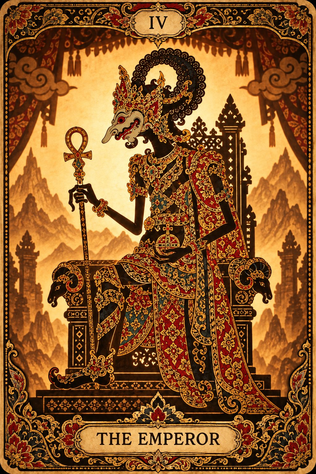 インドネシアの影絵の皇帝