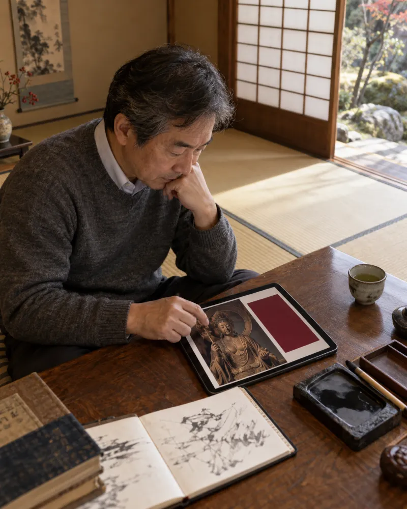 Mhusika wa kubuni. 工藤 誠一 (Seiichi Kudo), miaka 58, anaishi Kanazawa. Anafanya kazi katika ofisi ya halmashauri ya jiji na huhudhuria kozi ya nyaraka za kale wikendi.